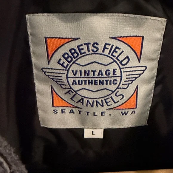Ebbets Field Flannels Black Womens Down Puffer Jacket
